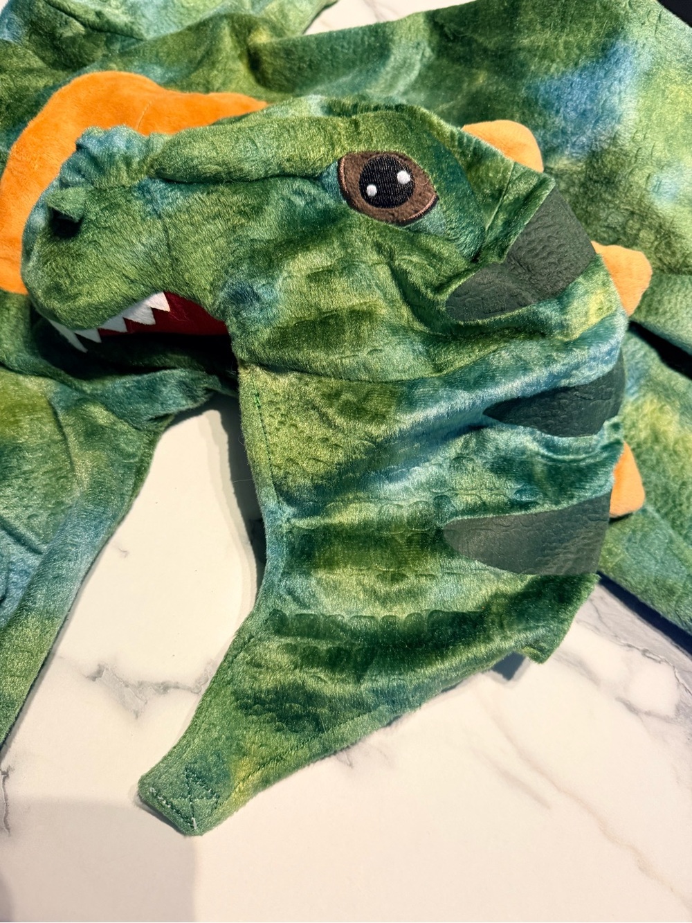 Green Dino Kids Costume Hoodie - Plush Dinosaur Dress-Up